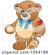 Poster, Art Print Of Teddy Bear With A Heart Tattoo