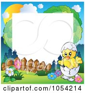 Royalty Free Vector Clip Art Illustration Of A Frame Of A Hatching Chick