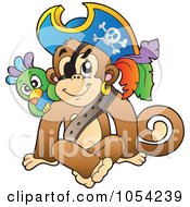 Poster, Art Print Of Pirate Monkey
