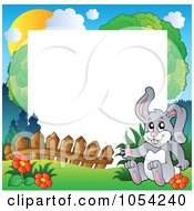 Royalty Free Vector Clip Art Illustration Of A Rabbit Frame With White Space
