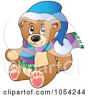 Poster, Art Print Of Winter Teddy Bear