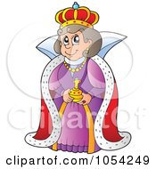 Royalty Free Vector Clip Art Illustration Of A Queen by visekart