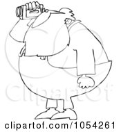 Poster, Art Print Of Black And White Santa Using A Cam Corder Outline
