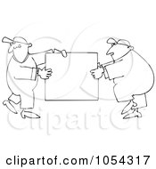 Poster, Art Print Of Black And White Sign Movers Outline