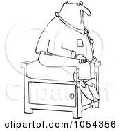Royalty Free Vector Clip Art Illustration Of A Black And White Patient Outline