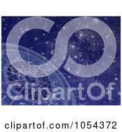 Royalty Free Clip Art Illustration Of A Zodiac Circle Against Stars by Michael Schmeling #COLLC1054372-0128