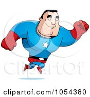 Royalty Free Vector Clip Art Illustration Of A Super Man Jumping