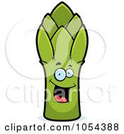 Royalty Free Vector Clip Art Illustration Of A Happy Asparagus Character