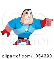 Poster, Art Print Of Super Man Pointing