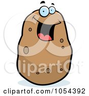 Royalty Free Vector Clip Art Illustration Of A Happy Potato Character by Cory Thoman #COLLC1054392-0121
