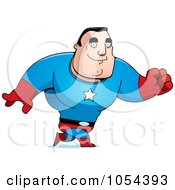 Royalty Free Vector Clip Art Illustration Of A Super Man Walking