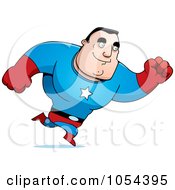 Royalty Free Vector Clip Art Illustration Of A Super Man Running