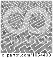 Poster, Art Print Of Royalty-Free Clip Art Illustration Of 3d Mannequins Lost In A Maze