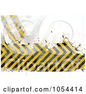 Poster, Art Print Of Grungy Yellow And Black Hazard Stripes Background