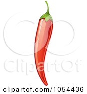 Royalty Free Vector Clip Art Illustration Of A Shiny Red Pepper