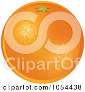 Royalty Free Vector Clip Art Illustration Of A Shiny Navel Orange by TA Images