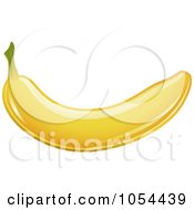 Royalty Free Vector Clip Art Illustration Of A Shiny Banana