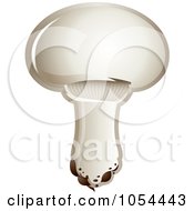 Royalty Free Vector Clip Art Illustration Of A Button Mushroom