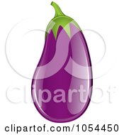 Royalty Free Vector Clip Art Illustration Of A Purple Eggplant