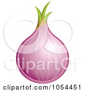 Royalty Free Vector Clip Art Illustration Of A Red Onion by TA Images #COLLC1054451-0125
