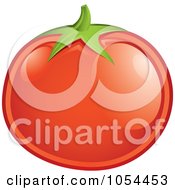 Royalty Free Vector Clip Art Illustration Of A Shiny Red Tomato