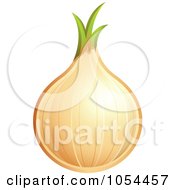 Royalty Free Vector Clip Art Illustration Of A White Onion by TA Images #COLLC1054457-0125