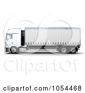 Poster, Art Print Of 3d Side View Of A Euro Truck