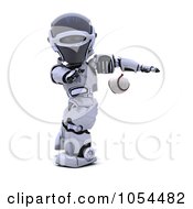 Royalty Free Clip Art Illustration Of A 3d Robot Pitching A Baseball