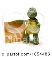 Poster, Art Print Of 3d Tortoise With An Rss Symbol