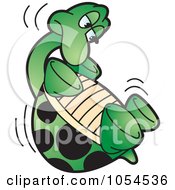 Royalty Free Vector Clip Art Illustration Of A Tortoise Trying To Right Himself by Lal Perera
