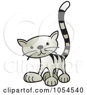 Royalty Free Vector Clip Art Illustration Of A Tabby Cat by Lal Perera