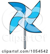 Royalty Free Vector Clip Art Illustration Of A Blue Pinwheel
