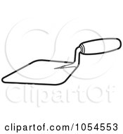 Poster, Art Print Of Outlined Mason Trowel Tool