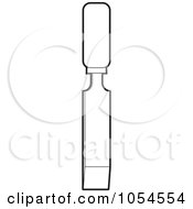 Royalty Free Vector Clip Art Illustration Of An Outlined Putty Knife