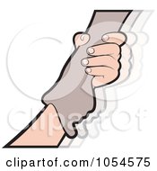 Royalty Free Vector Clip Art Illustration Of A Hand Gripping Another 2 by Lal Perera