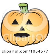 Poster, Art Print Of Pale Orange Jackolantern - 2