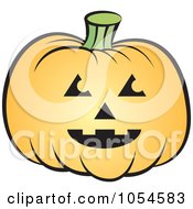 Poster, Art Print Of Pale Orange Jackolantern - 1