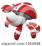 Poster, Art Print Of 3d Red Crab In Defense Pose