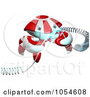 Poster, Art Print Of 3d Red Crab Holding Electrical Cables