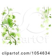 Poster, Art Print Of St Patricks Day Shamrock Background With Copyspace - 3