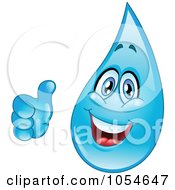 Poster, Art Print Of Waterdrop Character Giving A Thumbs Up