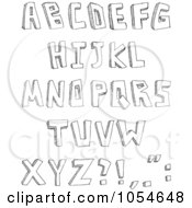 Poster, Art Print Of Digital Collage Of Sketched Capital Letters