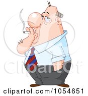 Poster, Art Print Of Businessman Smoking