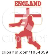 Royalty Free Vector Clip Art Illustration Of An England Cricket Player