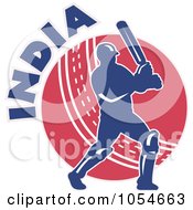 Royalty Free Vector Clip Art Illustration Of An Indian Cricket Player 2