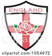 Royalty Free Vector Clip Art Illustration Of An England Rugby Shield 5