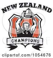 Royalty Free Vector Clip Art Illustration Of A New Zealand Champions Shield
