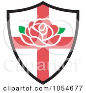 Royalty Free Vector Clip Art Illustration Of An England Rugby Shield 3