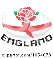 Poster, Art Print Of England Rugby Ball - 1