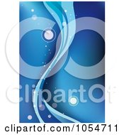 Royalty Free Clip Art Illustration Of A Background Of Bubbles And Blue Waves